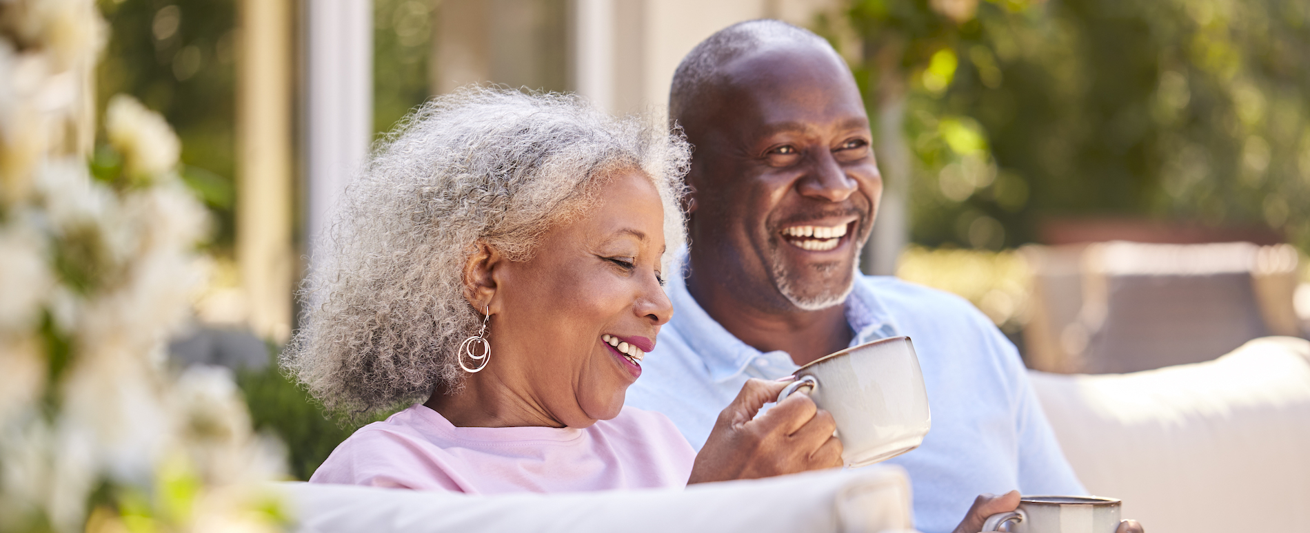 Life insurance - elderly couple smiling